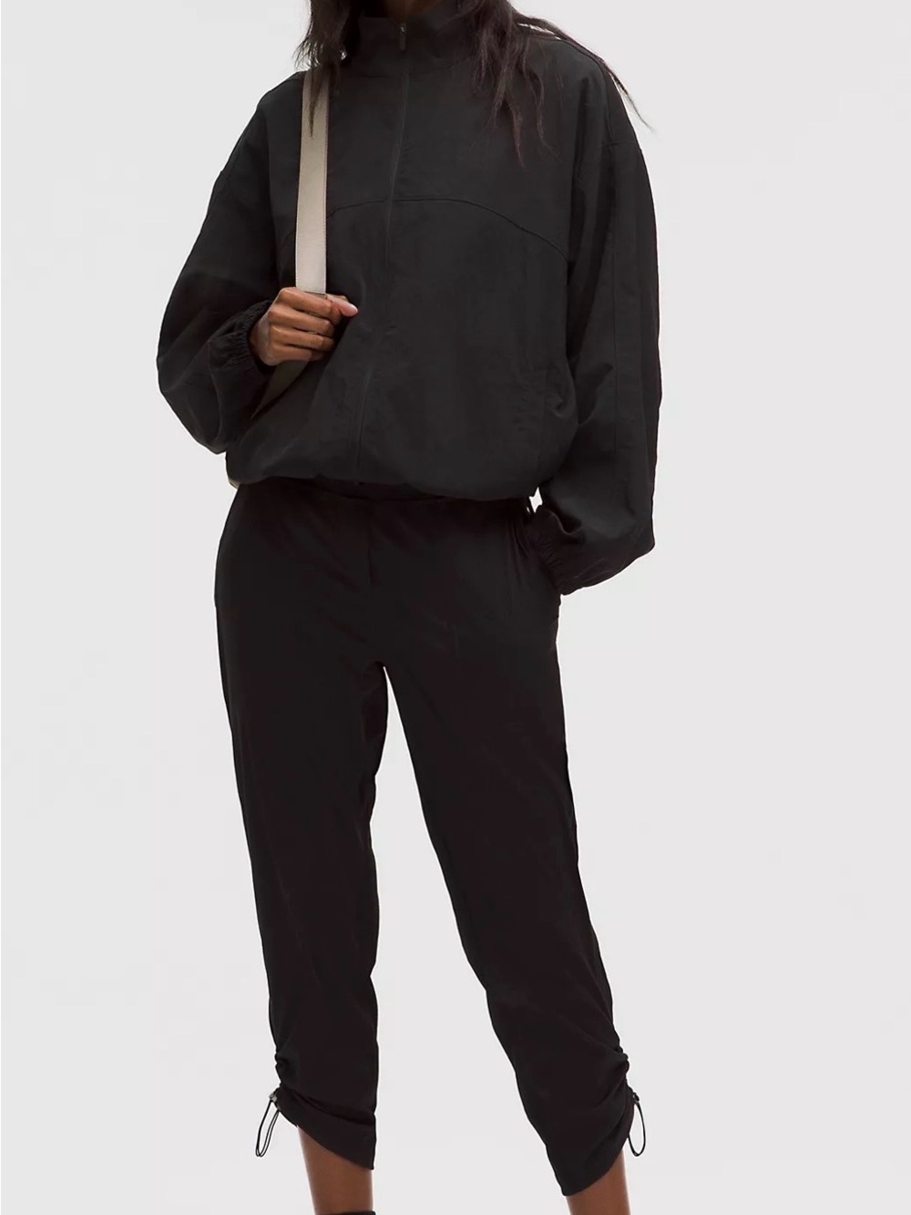 lululemon athletica Black Drawstring Ankle Joggers! Only worn twice!